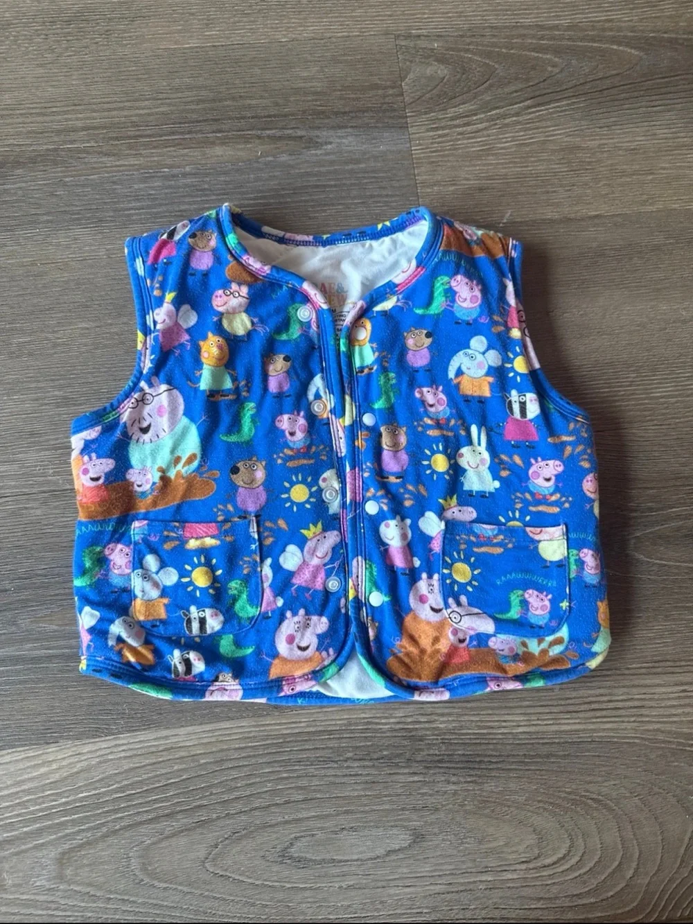 Rae & Crew bamboo viscose peppa pig quilted vest 12-18m